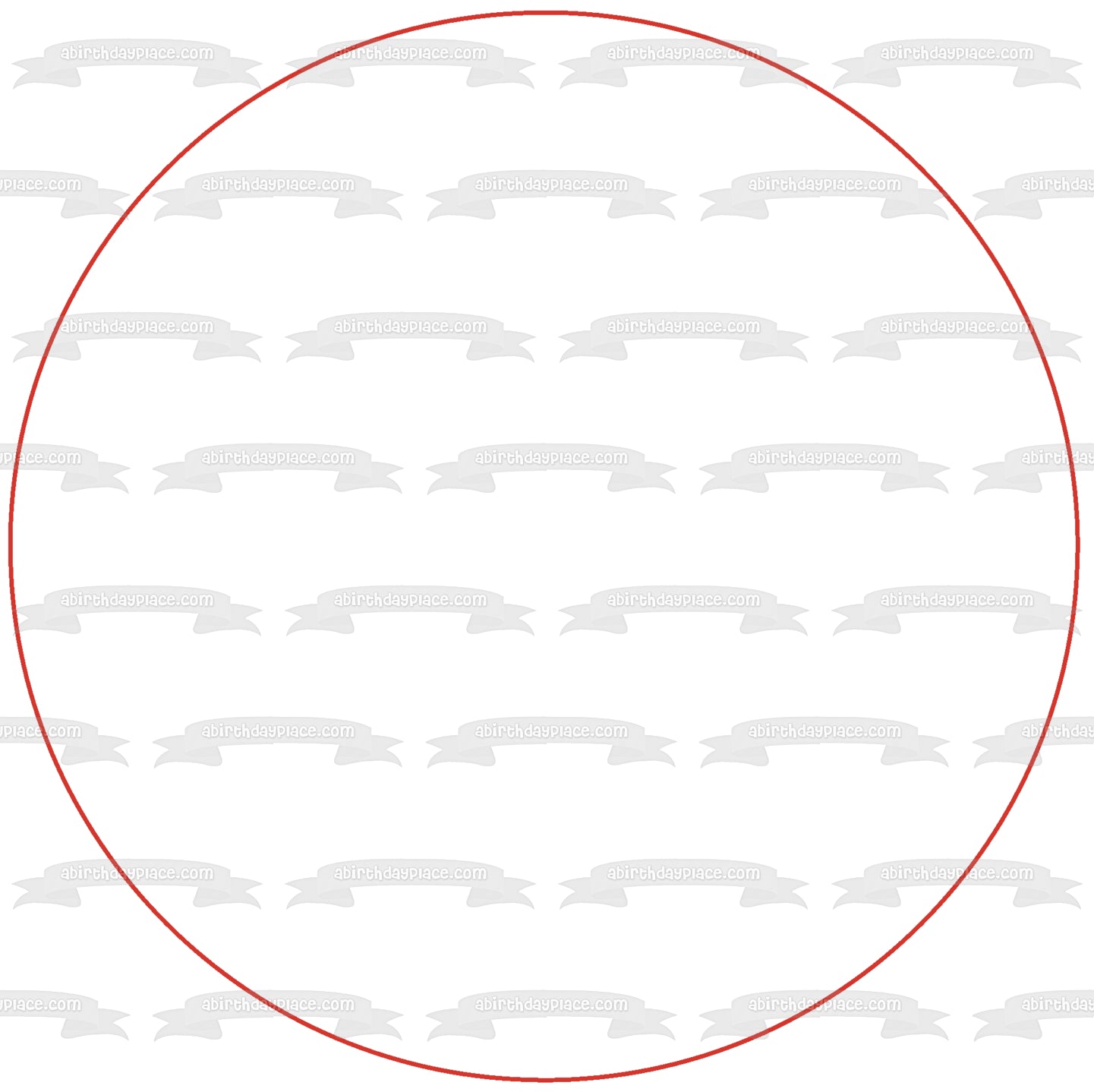 Adorno comestible para tarta con contorno de círculo rojo, imagen ABPID11739 