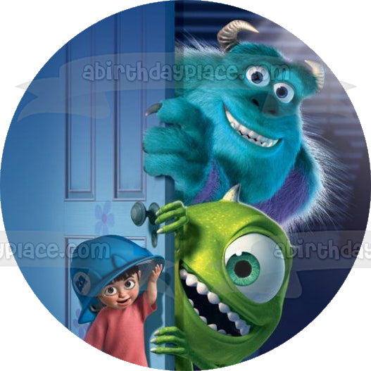 Imagen comestible para tarta de Disney Monsters Inc Sully Boo Mike Kwazowski ABPID11983 