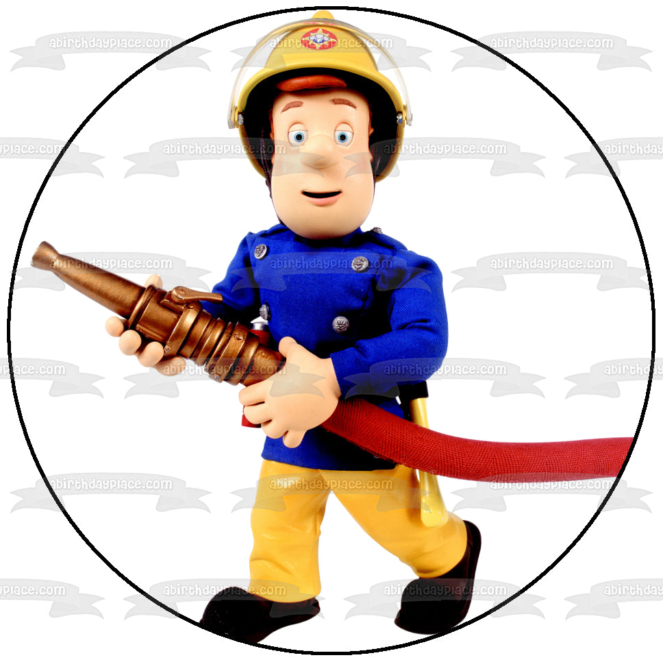 Fireman Sam Fire Hose Edible Cake Topper Image ABPID12068