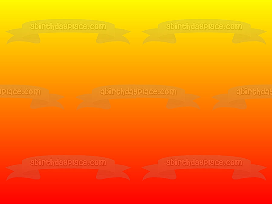 Orange and Yellow Background Edible Cake Topper Image ABPID12110