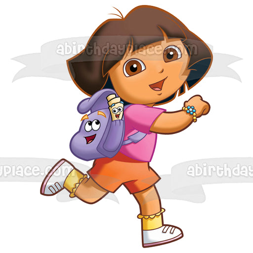 Dora the Explorer Backpack Map Edible Cake Topper Image ABPID12181