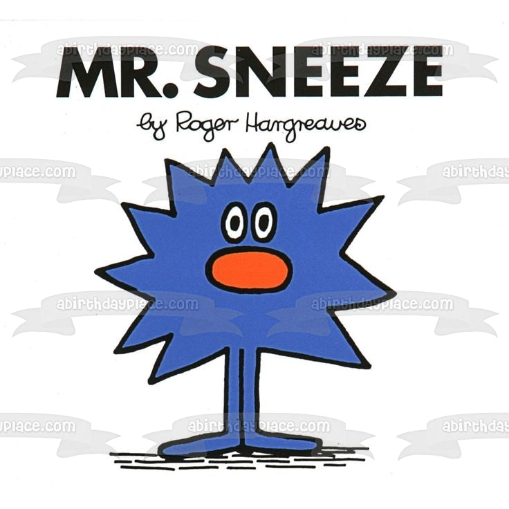 Mr.Men Mr. Sneeze - Adorno comestible para tarta azul, imagen ABPID12212 