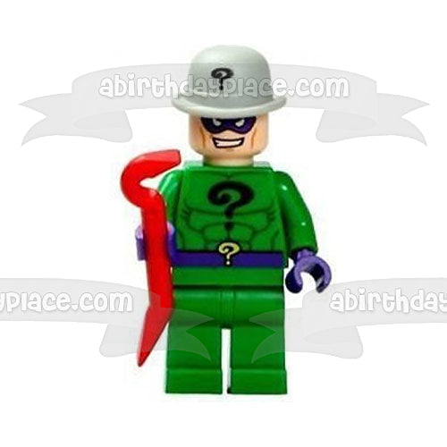 LEGO DC Comics The Riddler Edible Cake Topper Image ABPID12257