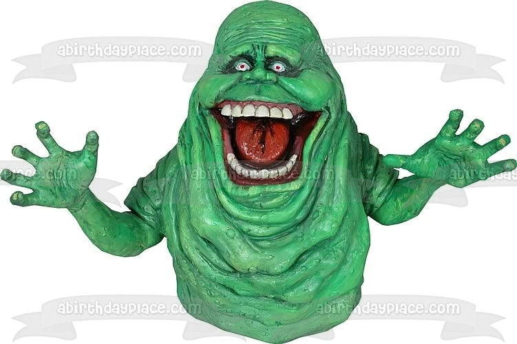 Imagen comestible para decoración de tarta comestible verde Slimer de Ghost Busters ABPID12397 