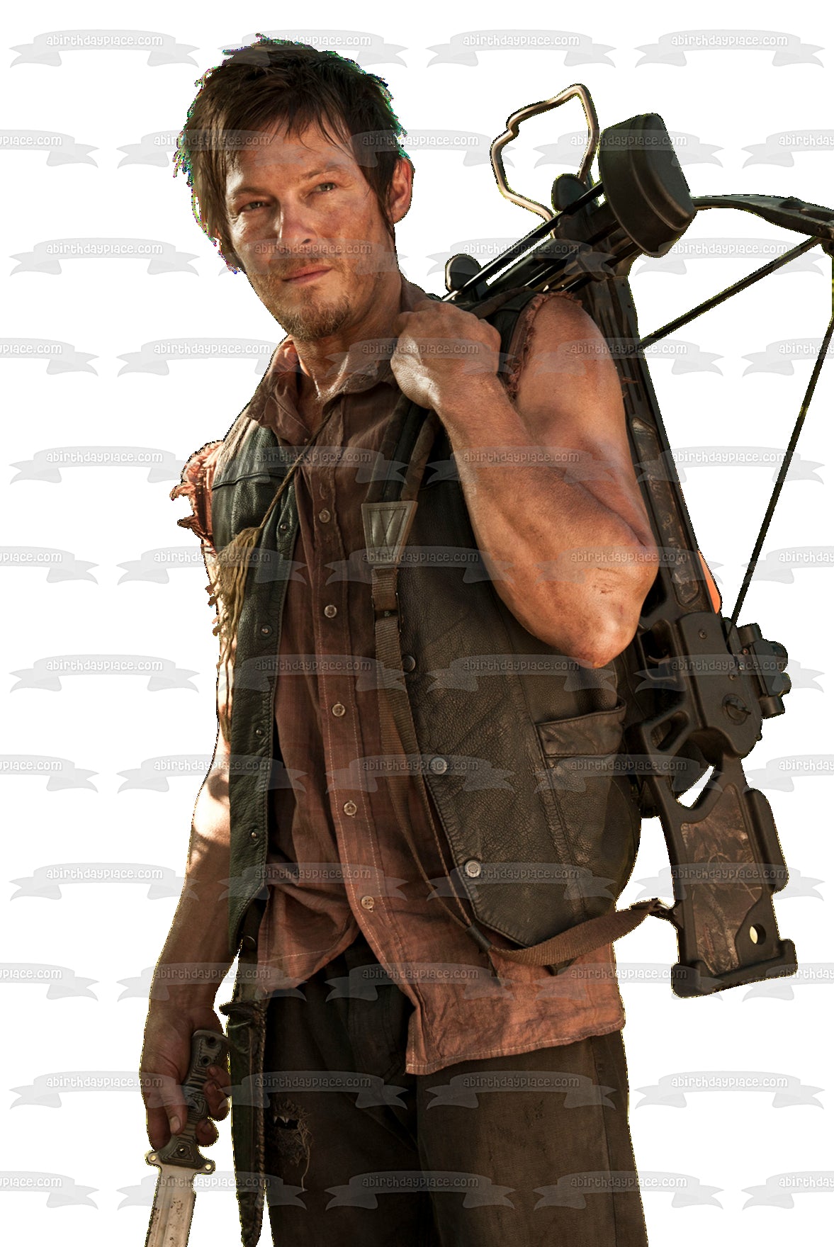 The Walking Dead Darryl Bow and Arrow Edible Cake Topper Image ABPID12406