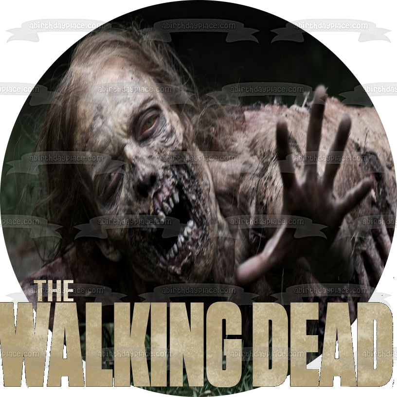 The Walking Dead Zombie Edible Cake Topper Image ABPID12418