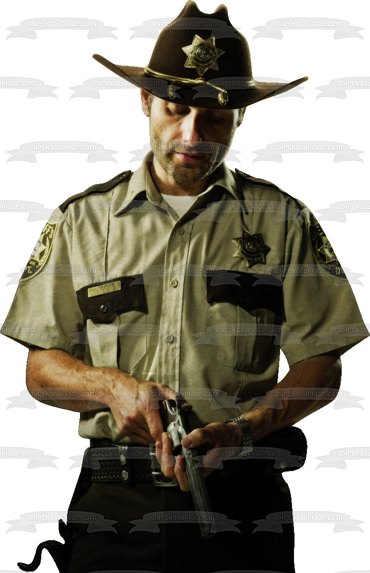 The Walking Dead Rick Grimes Edible Cake Topper Image ABPID12419