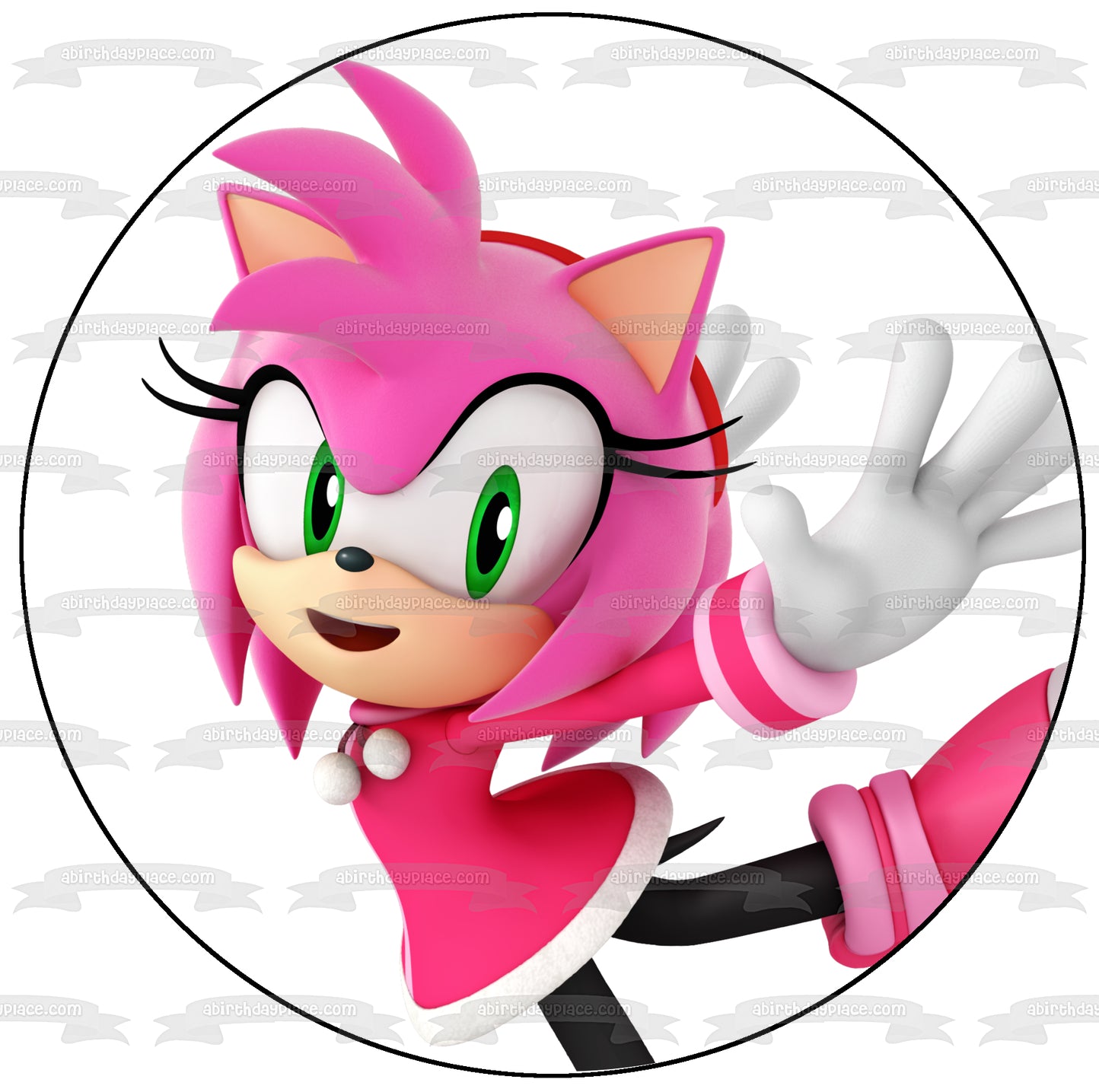 Imagen comestible para decoración de tarta de Sonic the Hedgehog Amy Rose ABPID12421 