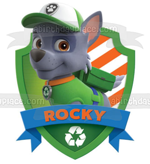 Decoración comestible para tarta de Paw Patrol Rocky, imagen ABPID12684 