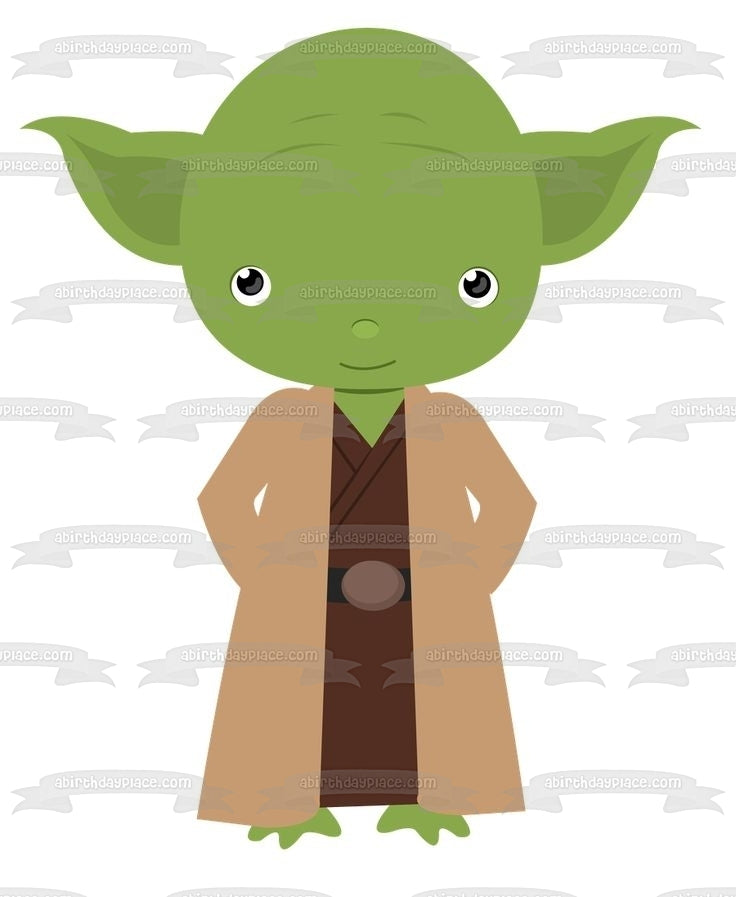 Imagen comestible para decoración de tarta de Yoda, dibujos animados de Star Wars, ABPID12723 