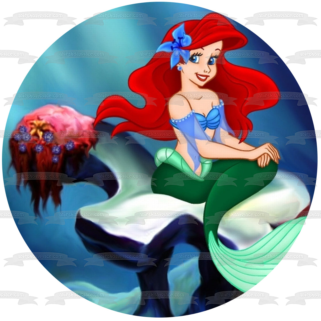 Disney the Little Mermaid Ariel Edible Cake Topper Image ABPID12769