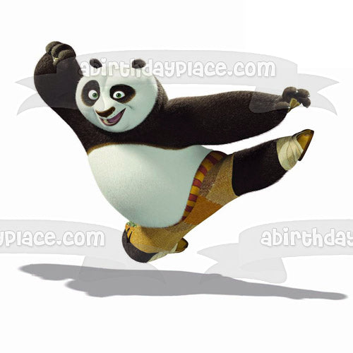 Kung Fu Panda Po Jumping Edible Cake Topper Image ABPID12811