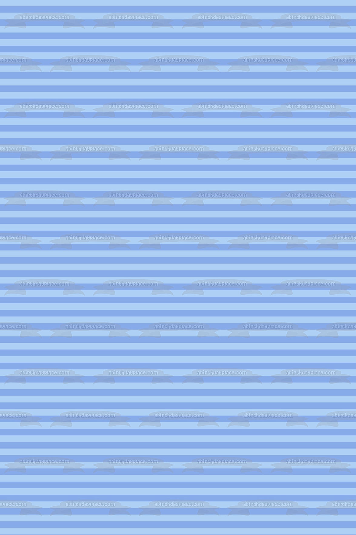 Horizontal Stripes Pattern Blue and Light Blue Edible Cake Topper Image ABPID13450