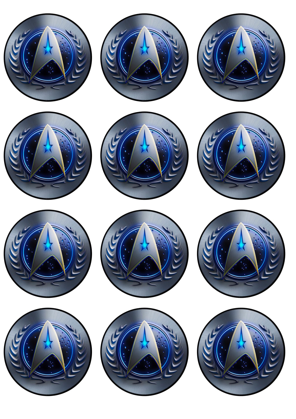 Star Trek Blue Logos Edible Cupcake Topper Images ABPID14801