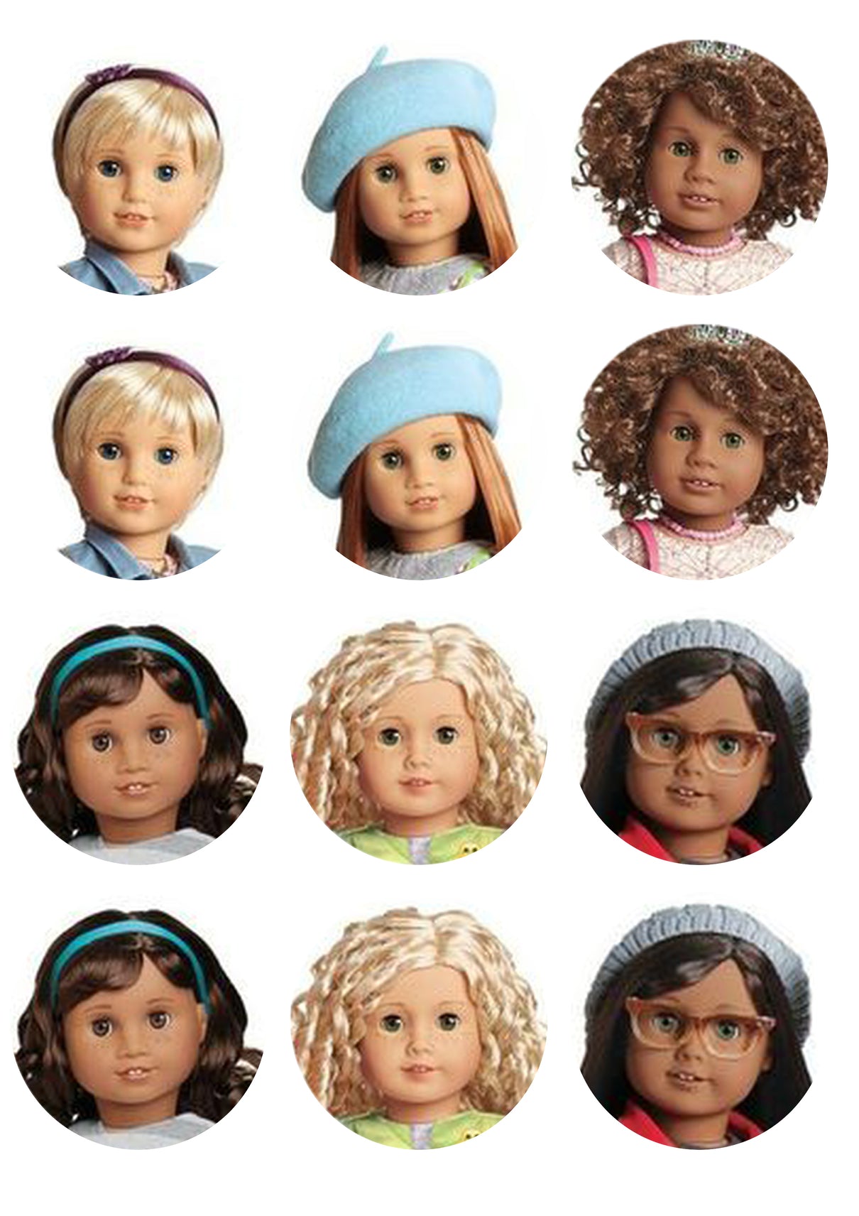 American Girl Blaire Wilson Edible Cupcake Topper Images ABPID14855