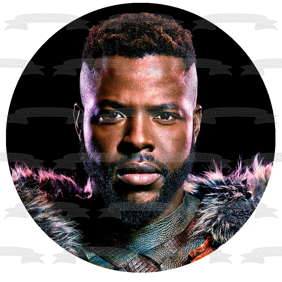 Black Panther Erik Killmonger Black Background Edible Cake Topper Image ABPID14985