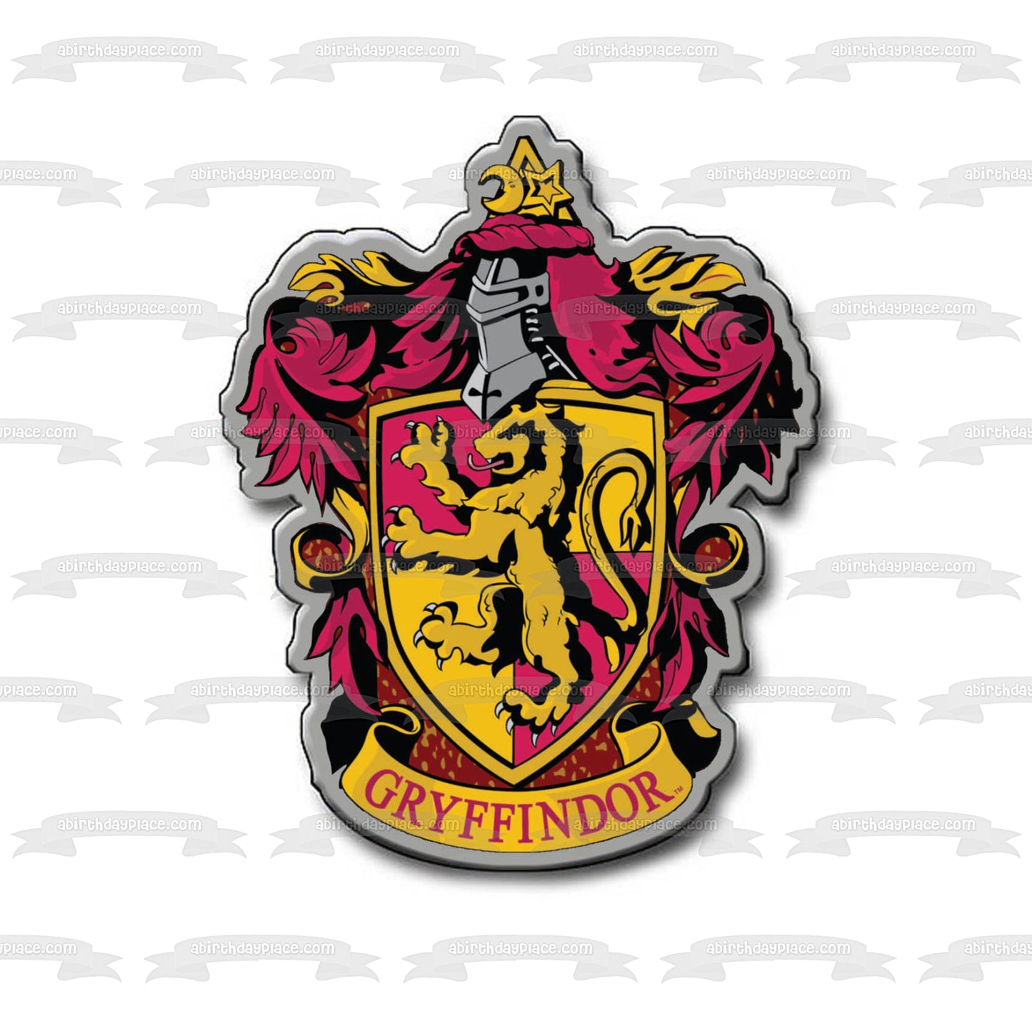 Harry Potter Hogwarts Gryffindor Crest Edible Cake Topper Image ABPID15166