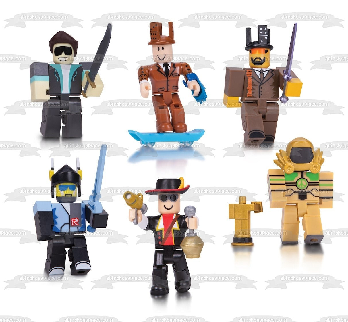 Legends of Roblox Various Famous Characters Edible Cake Topper Image ABPID15168