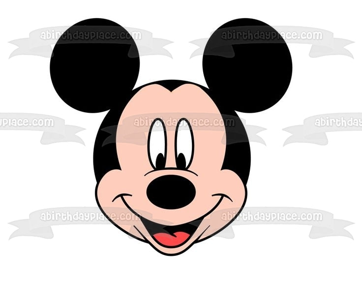 Disney Mickey Mouse Face Edible Cake Topper Image ABPID15339 – A ...