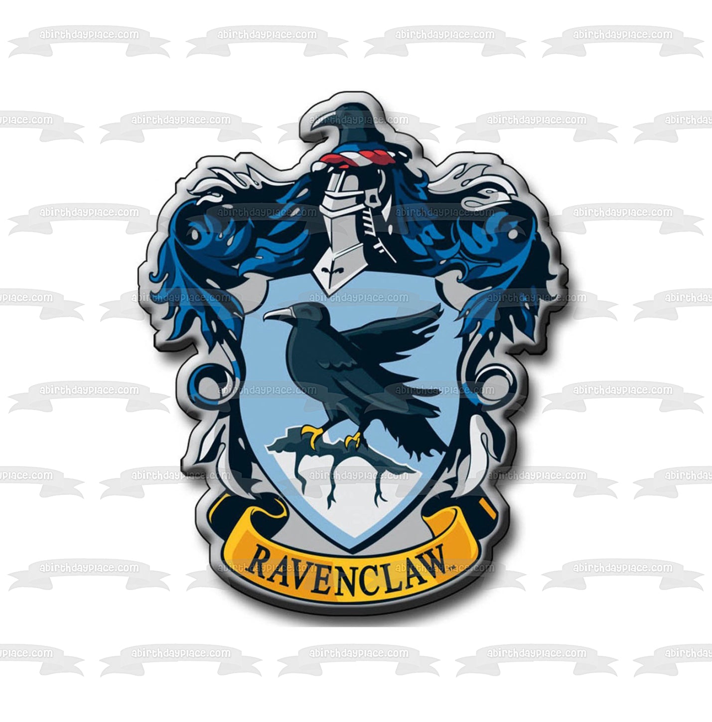 Adorno comestible para tarta con escudo de Ravenclaw de Hogwarts de Harry Potter, imagen ABPID15500 