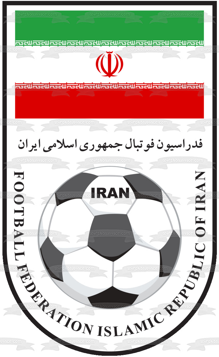 Iran National Football Team Logo Edible Cake Topper Image ABPID20617