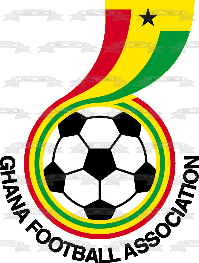 Ghana Football Association Logo Football Soccer Edible Cake Topper Image ABPID20645