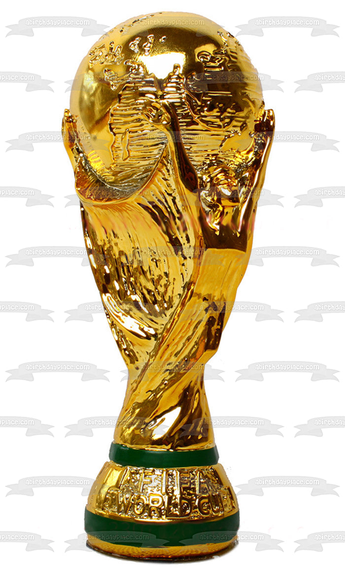 2014 Soccer World Cup Trophy Edible Cake Topper Image ABPID20648