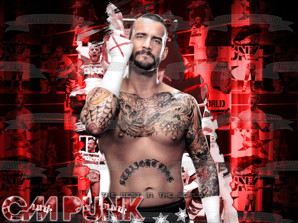 Imagen comestible para tarta de WWE World Wrestling Entertainment CM Punk ABPID20686 