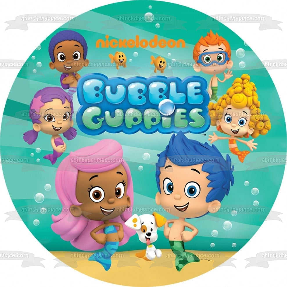 Bubble Guppies Log Gil Molly Deema Goby Oona Nonny Edible Cake Topper Image ABPID21746