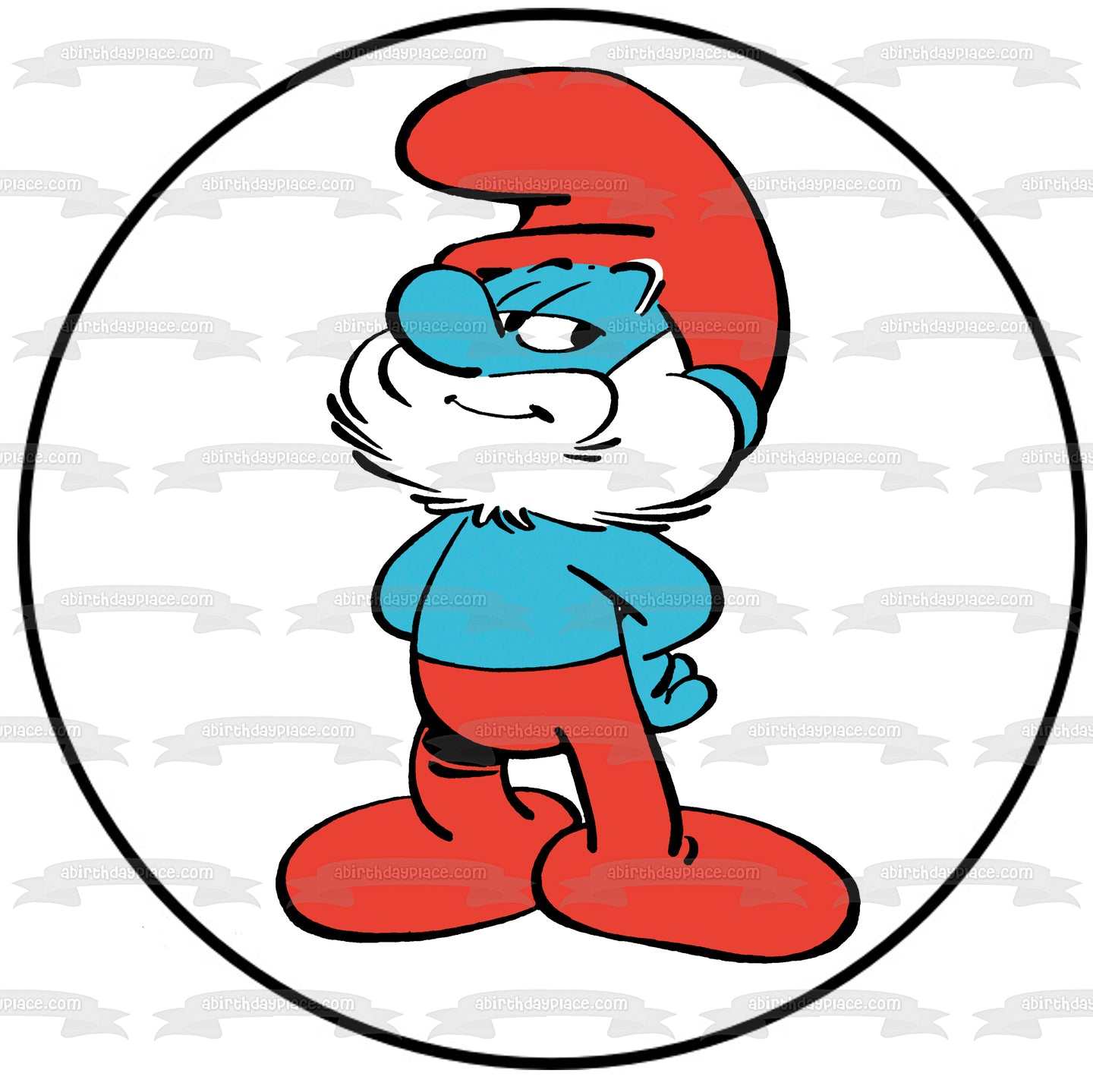 The Smurfs Papa Smurf Edible Cake Topper Image ABPID21754 A Birthday Place