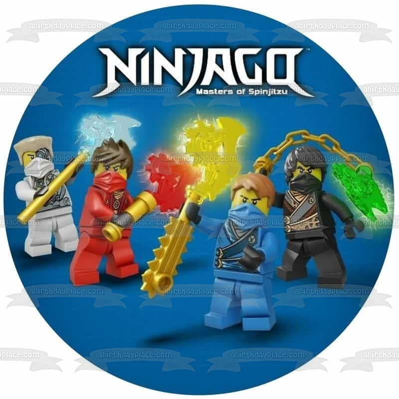 LEGO Ninjago Masters of Spinjitsu Kai Jay Edible Cake Topper Image ABPID21942