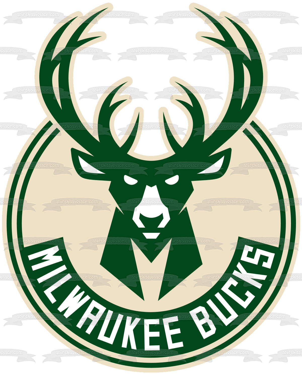 Imagen comestible para tarta con logotipo de los Milwaukee Bucks de la MLB Major League Baseball ABPID22024 