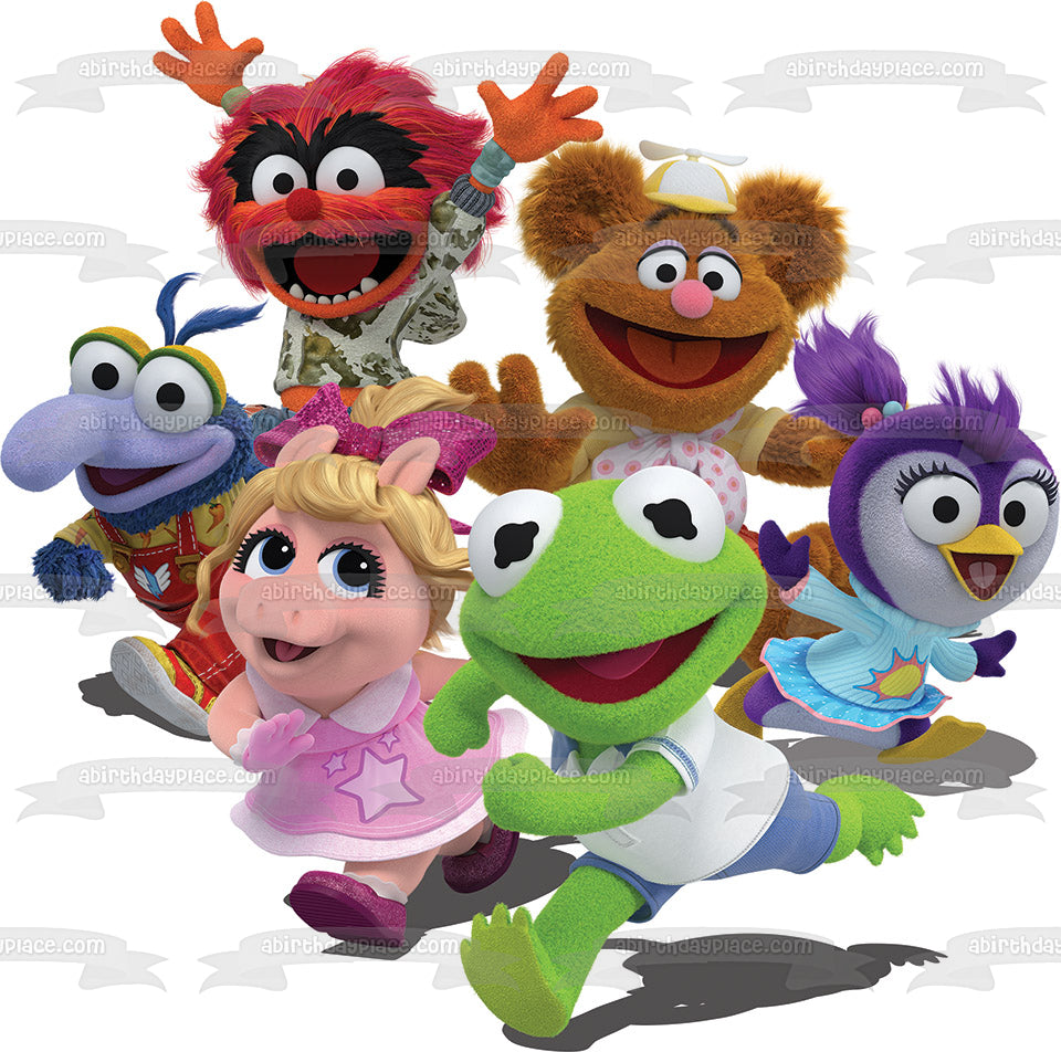 Muppet Babies Kermit Miss Piggy Gonzo Animal Fozzie Bear Summer Edible Cake Topper Image ABPID22031