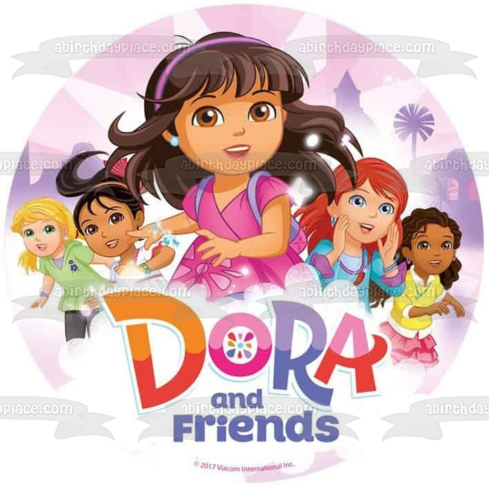 Dora y sus amigos Ira Sirina Mala Naiya Kate Alana Imagen comestible para decoración de tarta ABPID22046 