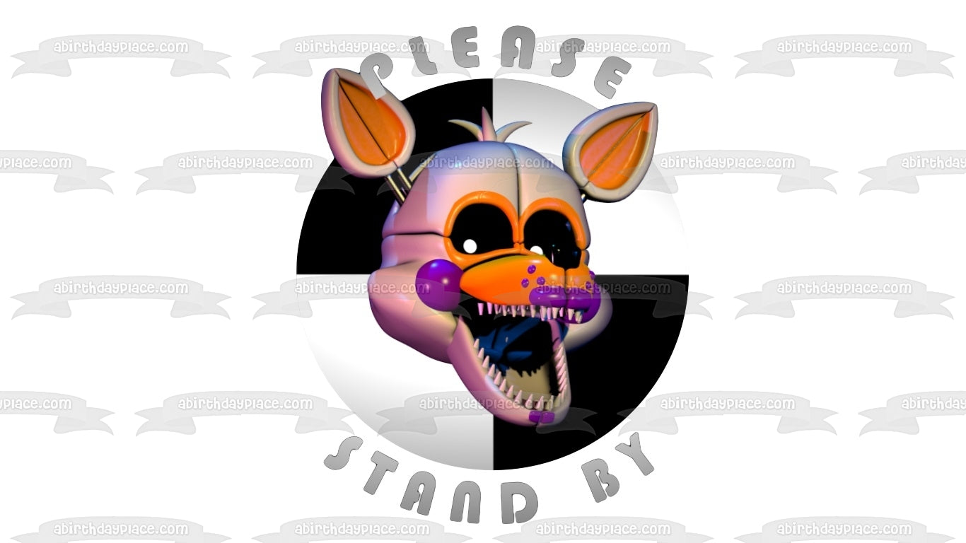 Five Nights at Freddy's Please Stand by Funtime Lolbit - Decoración comestible para tarta, imagen ABPID22059 