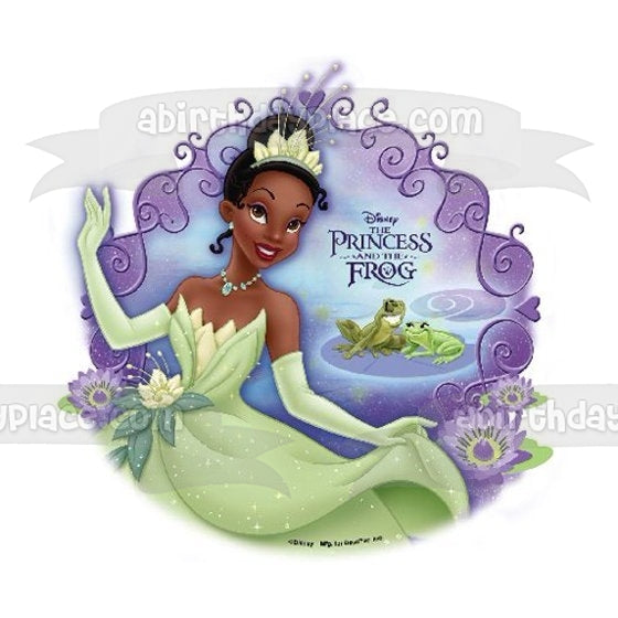 Adorno comestible para tarta de la princesa Tiana de Disney, la princesa y el sapo, imagen ABPID22131 