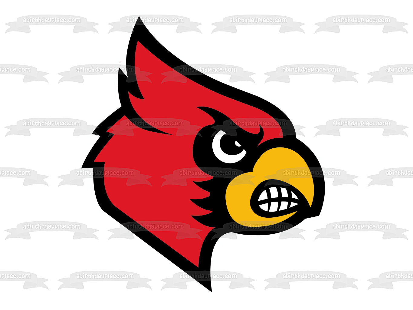 University of Louisville Cardinal Logo NCAA Edible Cake Topper Image ABPID24170