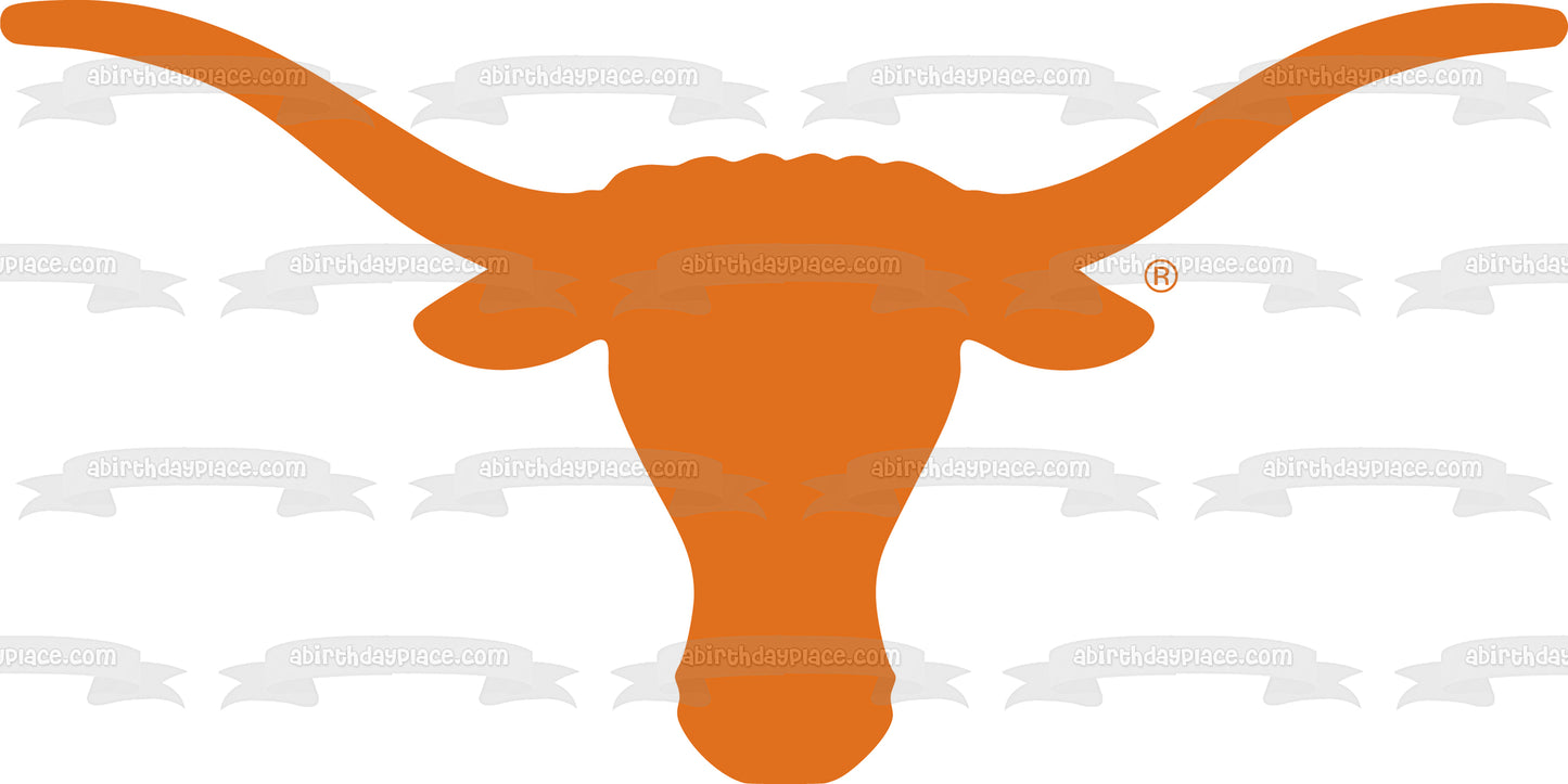 The University of Texas Longhorn Logo NCAA Texas Longhorns Athletics University of Texas at Austin Edible Cake Topper Image ABPID24504