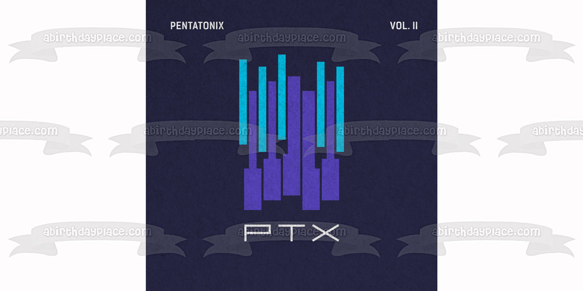 Pentatonix Volumen 2 Ptx Fondo azul Imagen comestible para decoración de tarta ABPID24508 