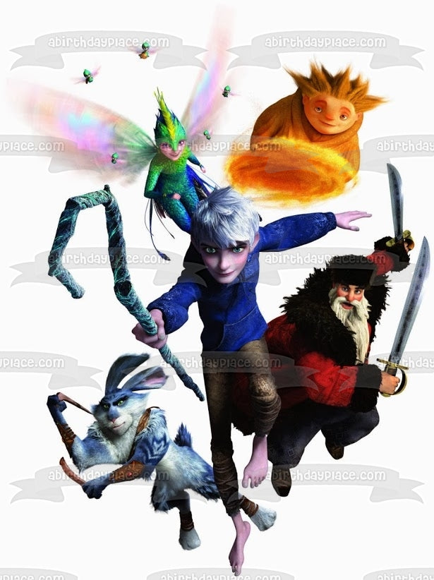 Rise of the Guardians Jack Frost E. Aster Bunnymund Nicholas St. North Imagen comestible para decoración de tarta ABPID25029 