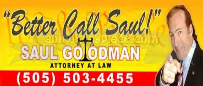 Better Call Saul Abogado Billboard Saul Goodman Imagen comestible para decoración de tarta ABPID27028 