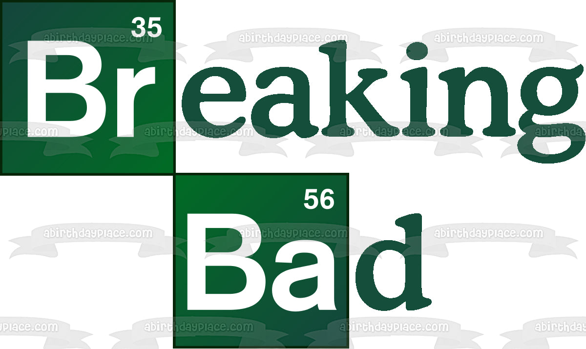 Breaking Bad Logo Periodic Table of Elements Bromine Barium Edible Cake Topper Image ABPID27067