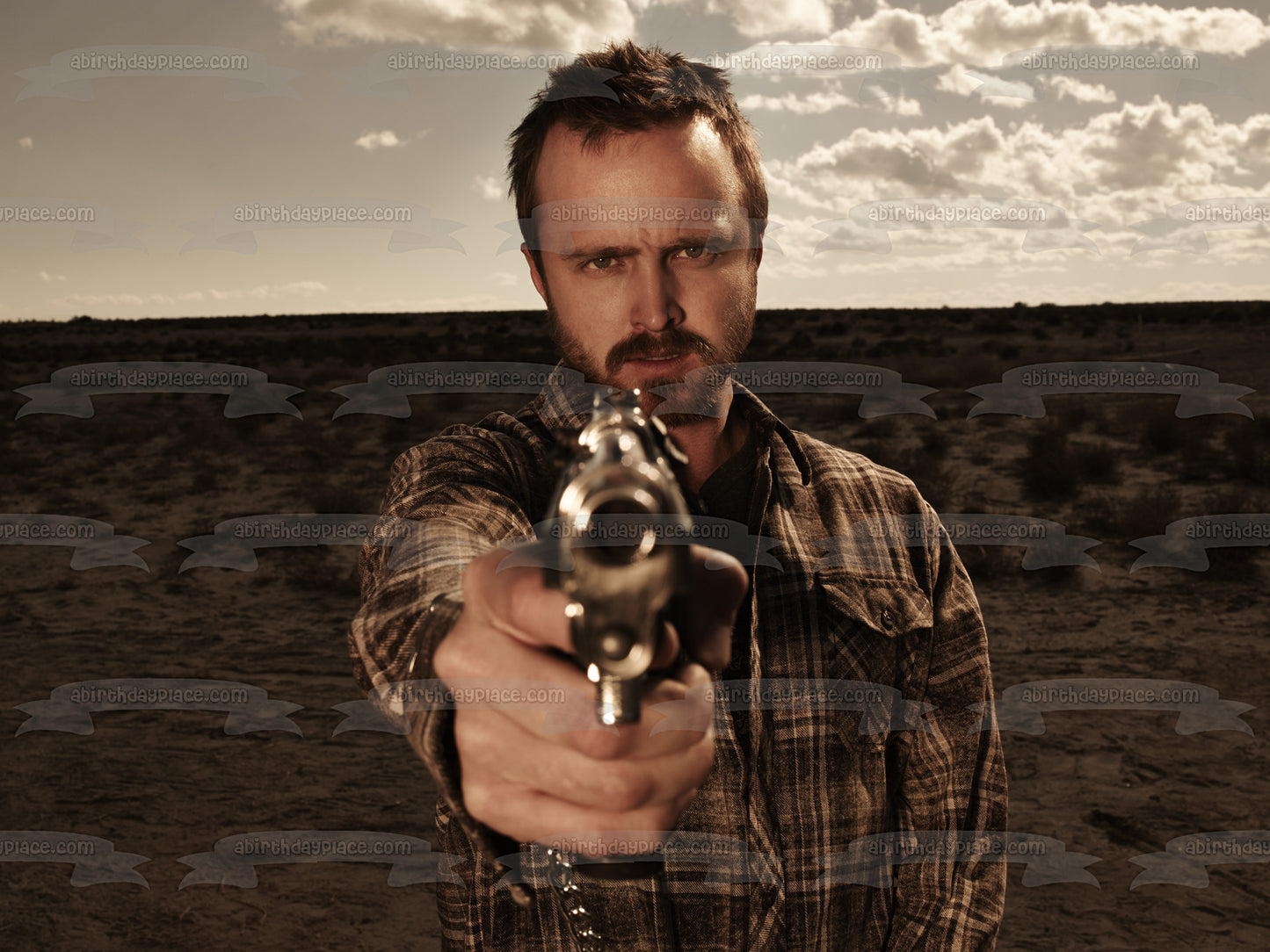 Breaking Bad Jesse Pinkman Gun Desert Edible Cake Topper Image ABPID27073