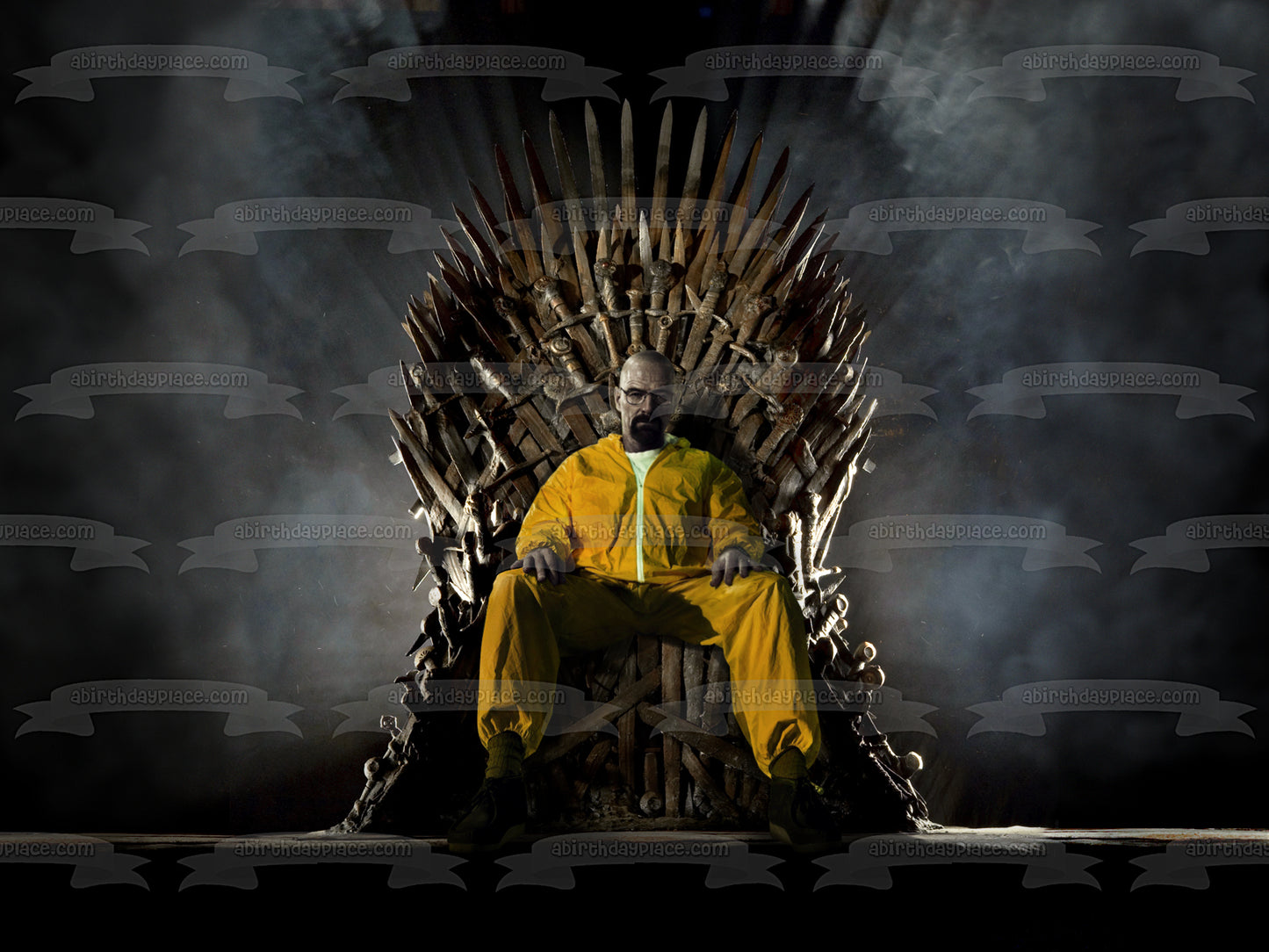 Breaking Bad Walter White Game of Thrones Iron Throne Edible Cake Topper Image ABPID27076