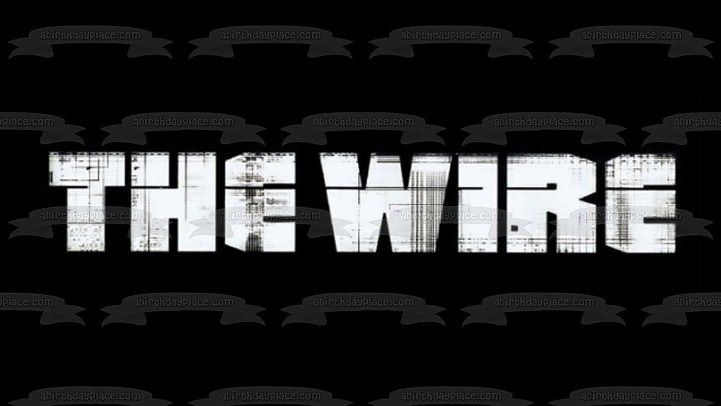 The Wire Logo Black Background Edible Cake Topper Image ABPID27096