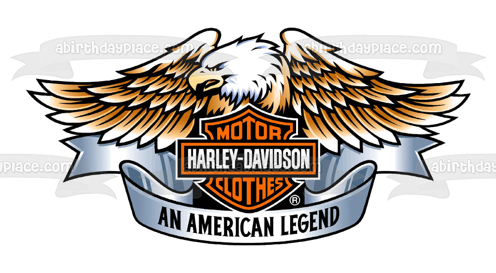 Harley Davidson Logo Eagle an American Legend Edible Cake Topper Image ABPID27289