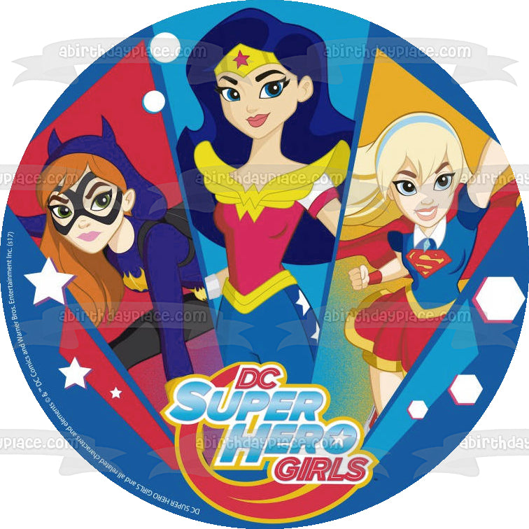 DC Comics Superhéroe Niñas Murciélago Mujer Maravilla Supergirl Decoración comestible para tarta Imagen ABPID27322 