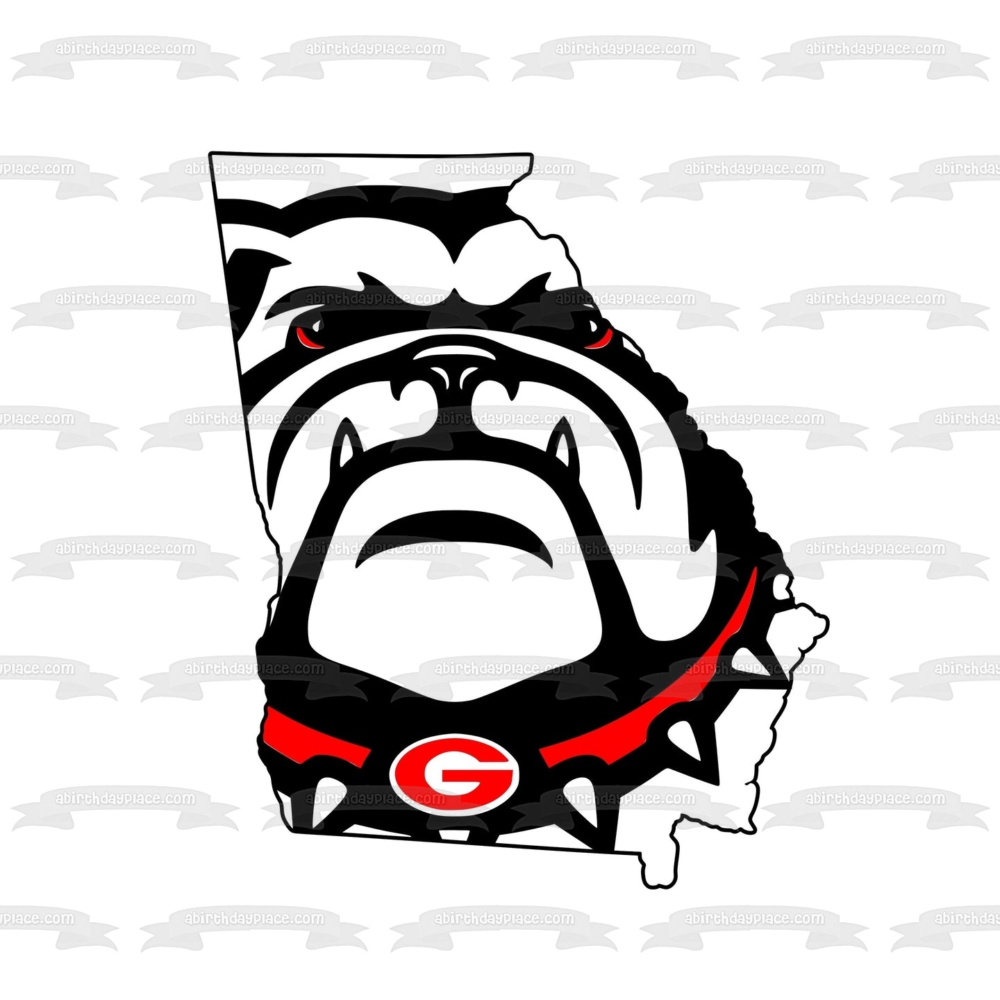 The University of Georgia Bulldogs Logo NCAA Edible Cake Topper Image ABPID27402