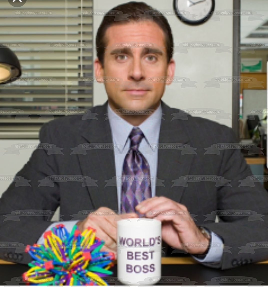 The Office Michael Scott - Taza de café para escritorio, decoración comestible para tarta, imagen ABPID27714 