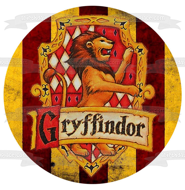 Adorno comestible para tarta con escudo de Gryffindor de Harry Potter, imagen ABPID27796 